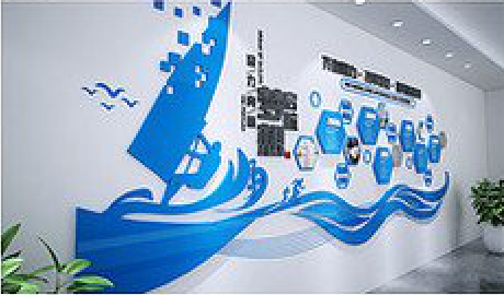 池州海浪主题文化墙如何设计？
