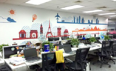 池州教你设计办公室墙绘的方法。